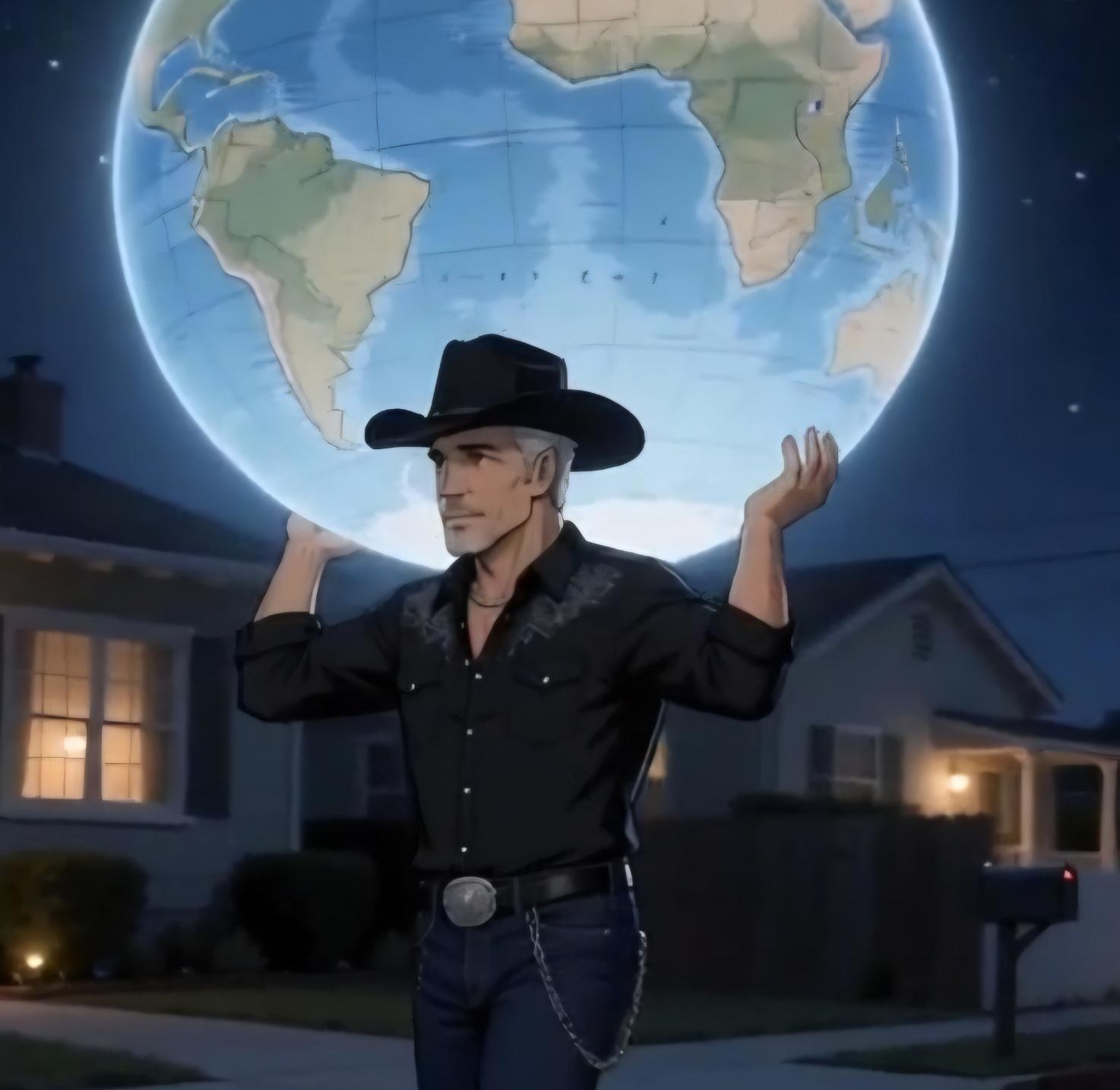 The world on his shoulders
